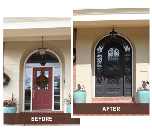 Iron Door Project Before and After Projects Wichita Kansas