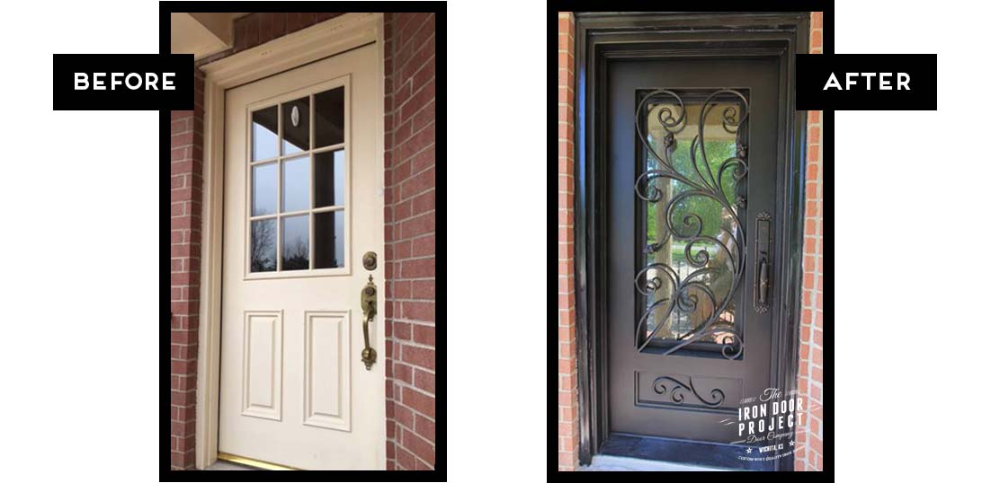 iron door installed, home improvements, Bel Aire, Kansas.